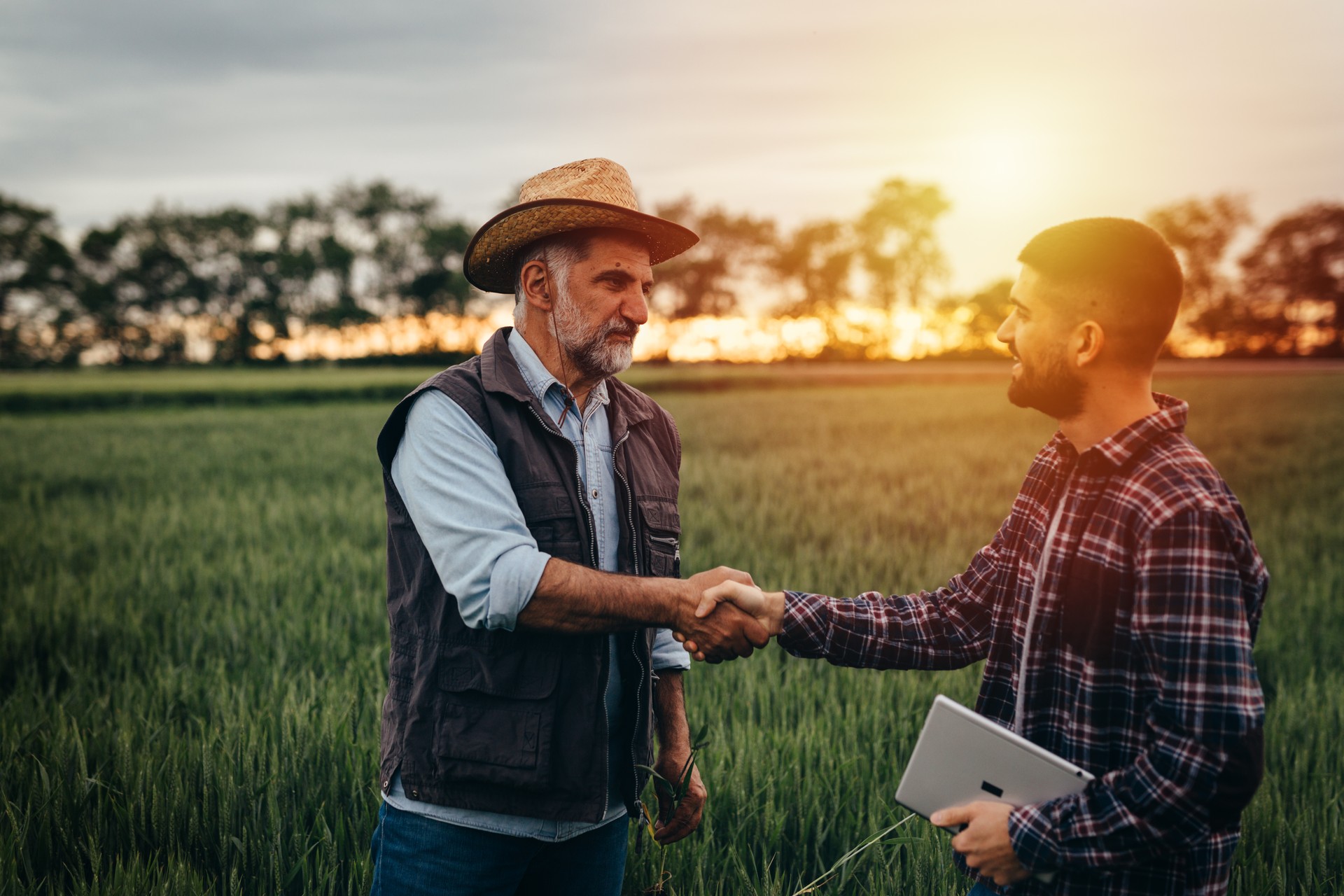 farmers on field